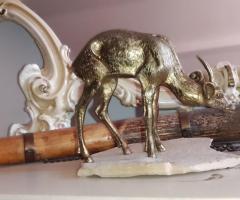 Statueta 11 antilopa bronz/piatra galerie de arta antichitati