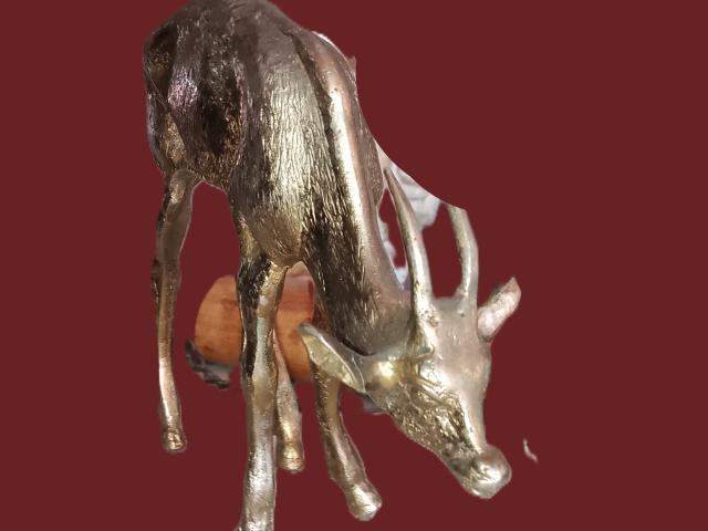 Statueta 11 antilopa bronz/piatra galerie de arta antichitati