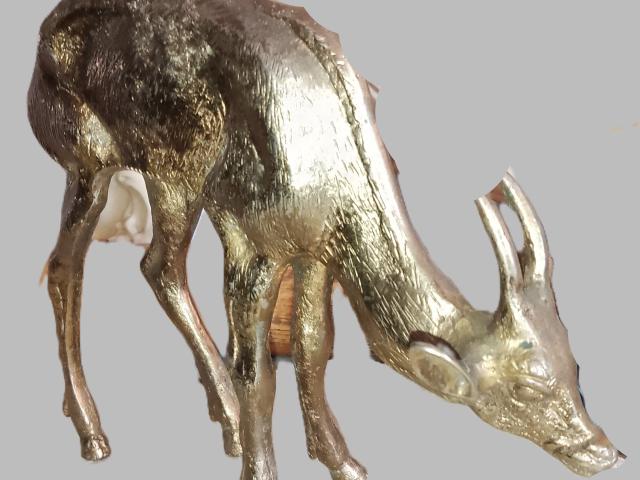 Statueta 11 antilopa bronz/piatra galerie de arta antichitati