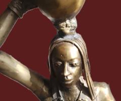 Statuie bronz masiv vintage 1m