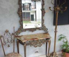 Consola cu oglinda bronz masiv 6 mobilier de epoca antichitati