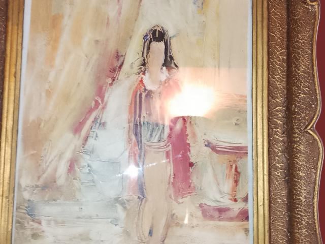 Tablou vintage obiecte de colectie, galerie arta antichitati