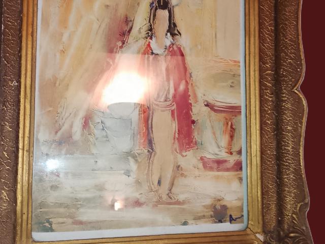 Tablou vintage obiecte de colectie, galerie arta antichitati