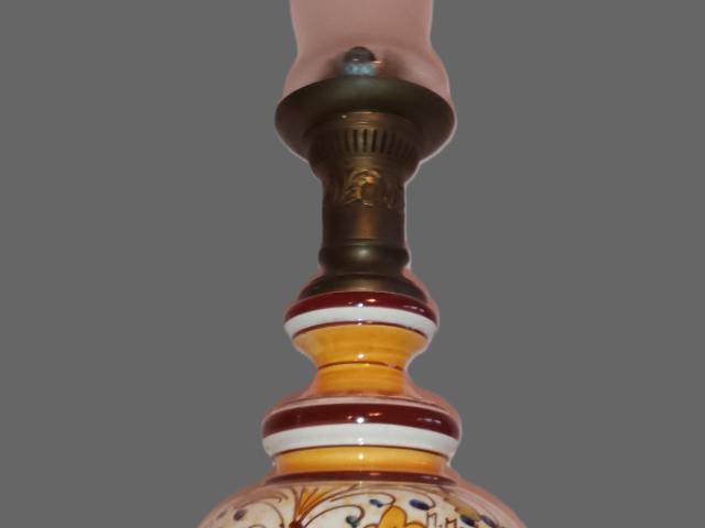 Veioza/lampa  Majolique semnata vintage antica Galerie de arta