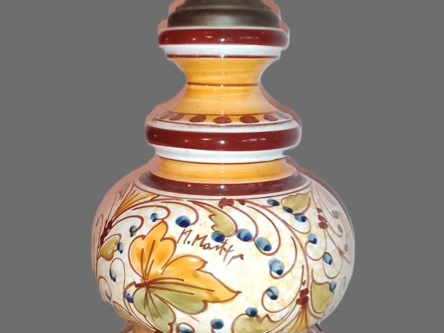 Veioza/lampa  Majolique semnata vintage antica Galerie de arta