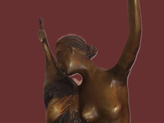 Statuie  Nud vintage bronz masiv antica retro galerie de arta