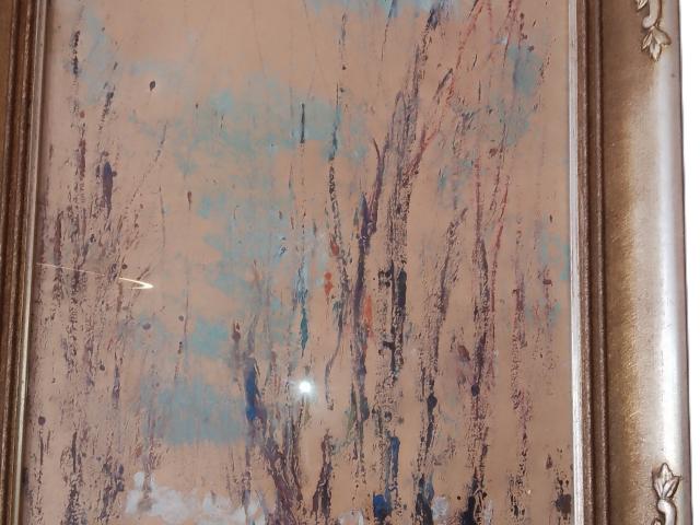 Tablou semnat vintage retro antic galerie de arta anticariat