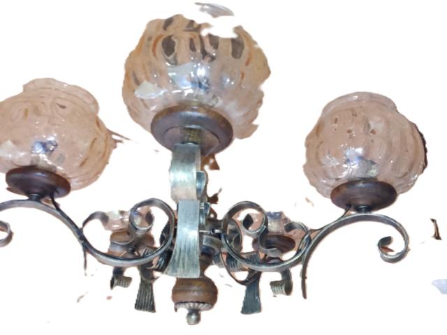Candelabru rustic fier obiecte mobila de colectie antichitati