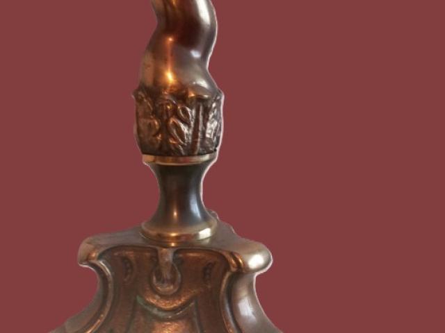 Sfesnic 2 bronz baroc 42H  galerie de arta antichitati