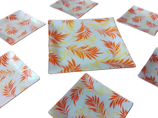 Set opal  Orange vintage decoratiuni de epoca antichitati