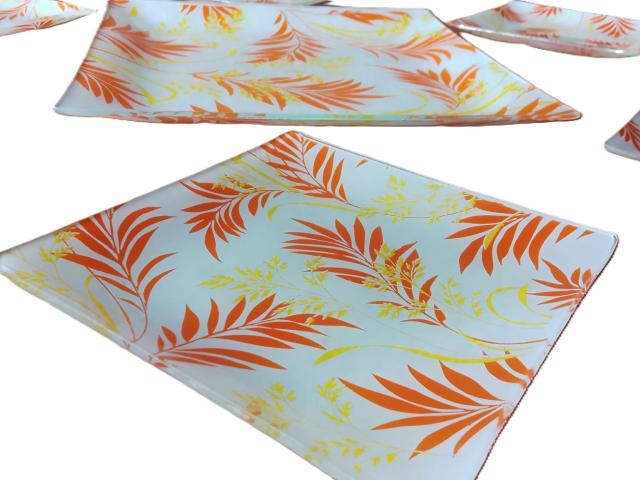 Set opal  Orange vintage decoratiuni de epoca antichitati