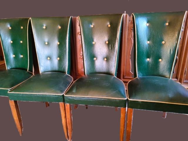 Set scaune piele frantuzesti mobilier antic vintage