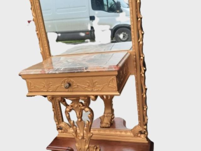 Consola baroc cu oglinda vintage retro 3