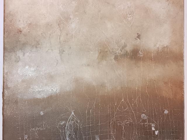 Tablou panza abstract  semnat 7 antichitati vintage CADOU