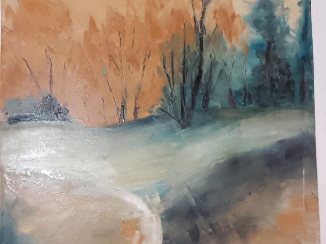 Peisaj montan panza 8 antichitati vintage