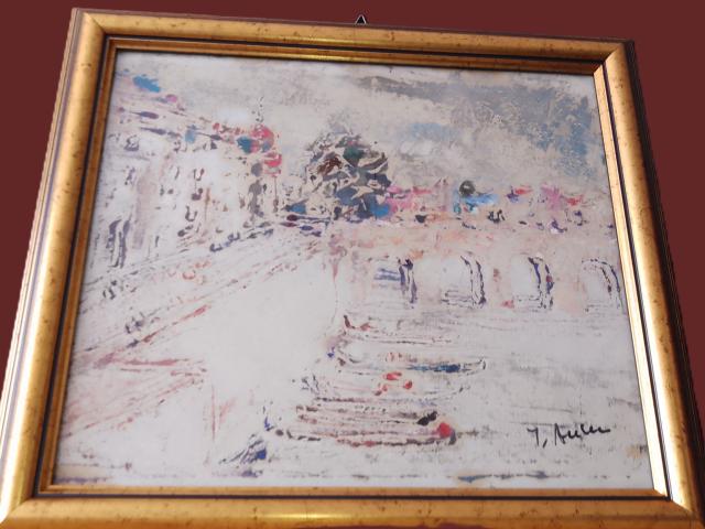 Tablou semnat vintage obiecte de epoca, colectie antichitati