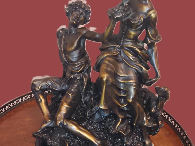 Statuie 25 bronz Idila 2 vintage retro