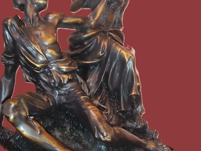 Statuie 25 bronz Idila 2 vintage retro