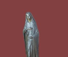 Statuie 19 Madona bronz  semnata antichitati vintage