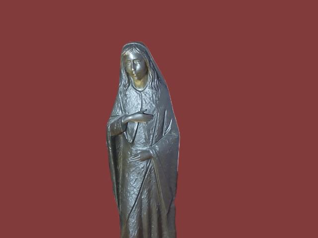 Statuie 19 Madona bronz  semnata antichitati vintage