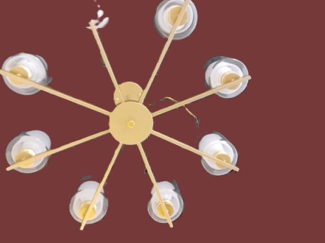 Lampa candelabru modern 8 brate corpuri de iluminat design nou