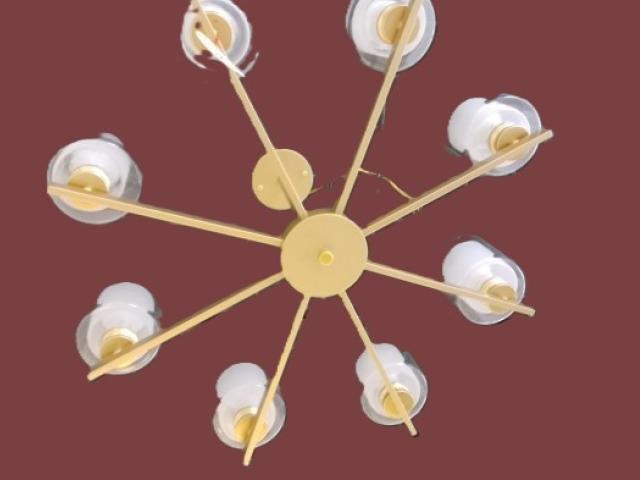 Lampa candelabru modern 8 brate corpuri de iluminat design nou