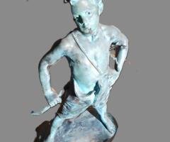 Statueta bronz galerie de arta anticariat vintage