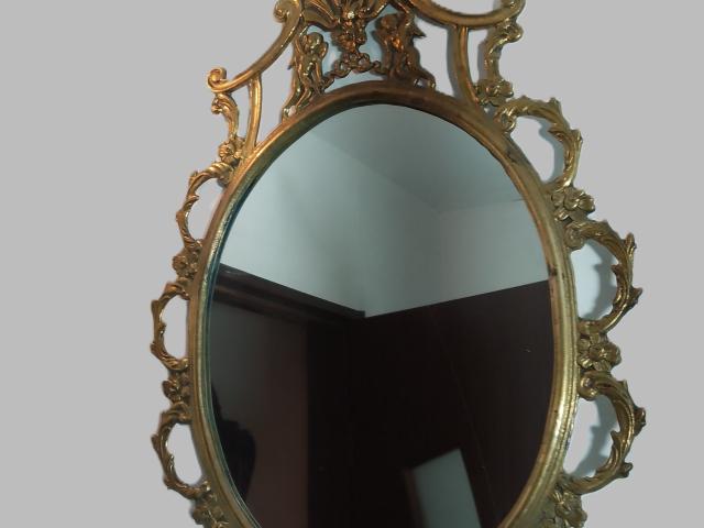 Oglinda frantuzeasca bronz antica mobilier de epoca
