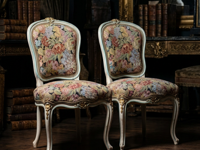 Scaune mobila vintage de epoca mobilier antic colectie antichitati retro lux