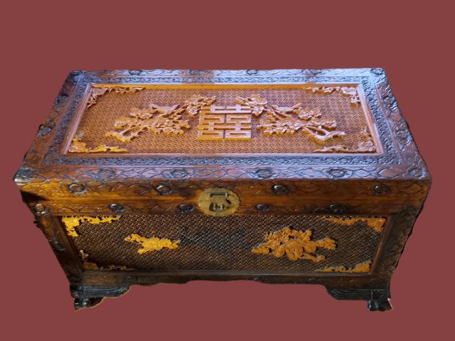 Cufar bambus mobilier vintage retro epoca mobila antica de colectie