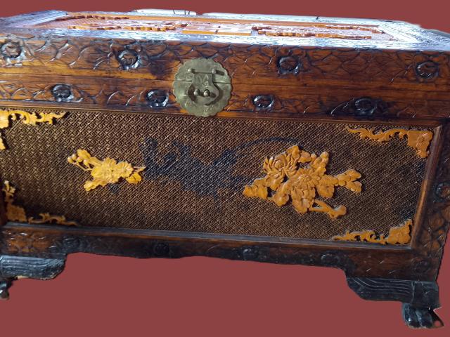 Cufar bambus mobilier vintage retro epoca mobila antica de colectie