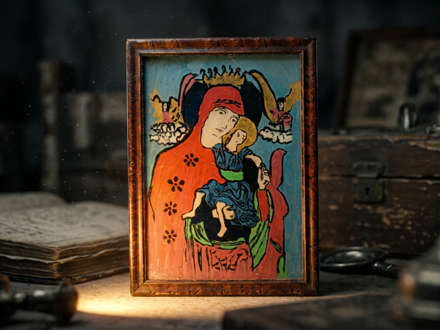 Icoana naiva cadouri vintage retro epoca antichitati tablouri autentice colectie