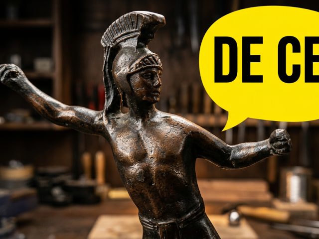 Statueta Gladiator decoratiuni unicat antic de colectie cadouri vintage retro epoca