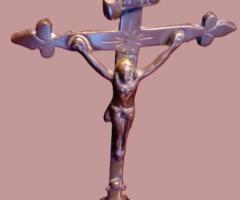 Cruce bronz mobila vintage epoca mobilier antic colectie