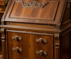 Secretaire masiv mobila vintage epoca mobilier antic colectie