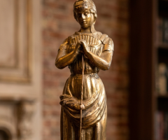 Statueta antimoniu mobila vintage epoca mobilier antic colectie