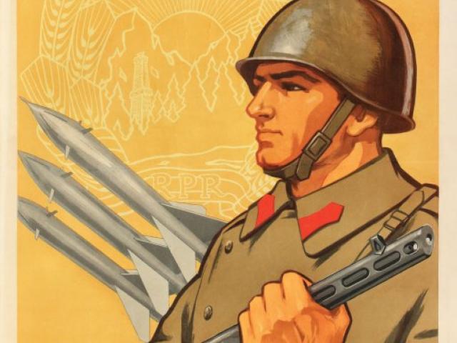 Tablou Poster vintage decoratiuni de epoca originale antichitati, Poster propaganda Romanesc