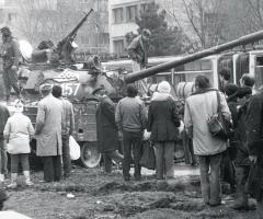 Poster vintage decoratiuni de colectie galerie antichitati, canvas  Revolutia 1989