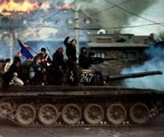 Poster vintage decoratiuni de colectie galerie antichitati, canvas  Revolutia 1989