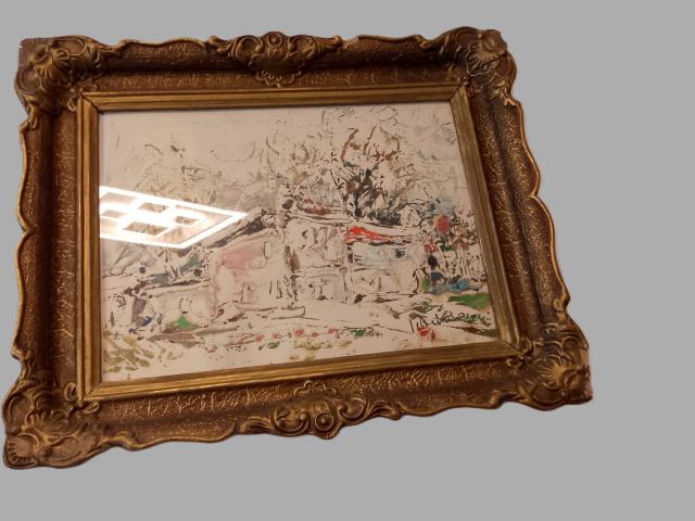 Tablou semnat decoratiuni de colectie epoca vintage antichitati