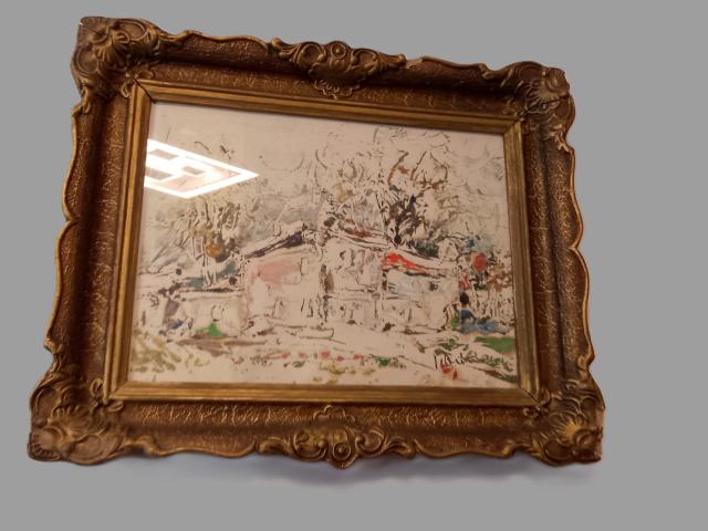 Tablou semnat decoratiuni de colectie epoca vintage antichitati