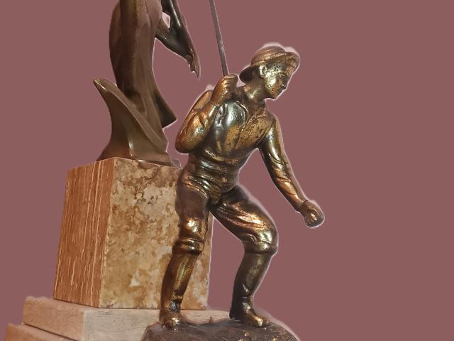 Statuie bronz 35 kg decoratiuni de colectie de epoca vintage anticariat
