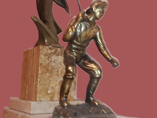 Statuie bronz 35 kg decoratiuni de colectie de epoca vintage anticariat
