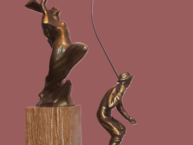 Statuie bronz 35 kg decoratiuni de colectie de epoca vintage anticariat