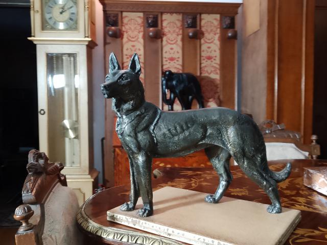 Statuie bronz 41cm vintage decoratiuni de epoca obiecte de colectie antichitati