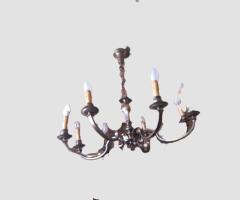 Candelabru bronz ilumat vintage antic mobila de epoca antichitati