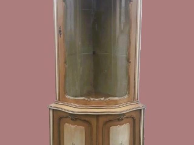 Vitrina colt mobila antica vintage retro mobilier de epoca antichitati,