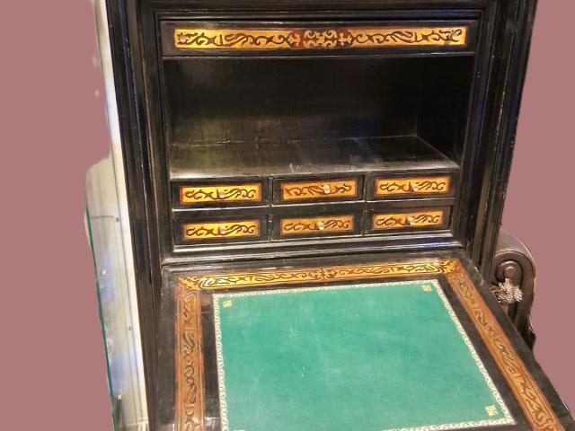 Bar secretaire Boulle antic mobilier de epoca mobila vintage retro antichitati