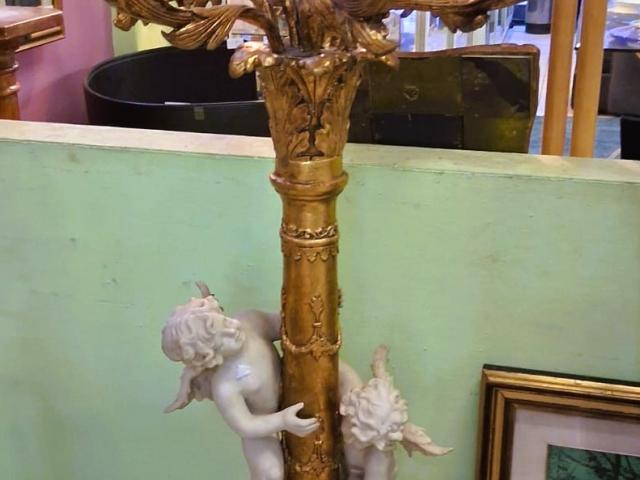 Sfesnic bronz antic mobilier de epoca mobila vintage retro antichitati