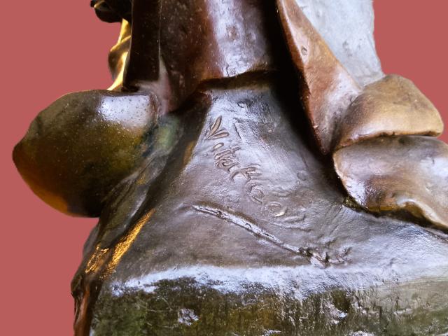 Statuie bronz antica vintage obiecte de colectie galerie de arta antichitati